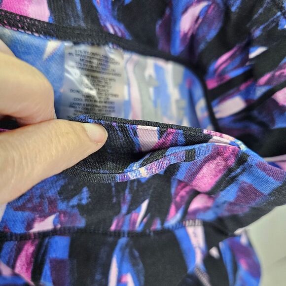 Calvin Klein Performance Purple Abstract Mesh Leggings Size Medium - Picture 6 of 9